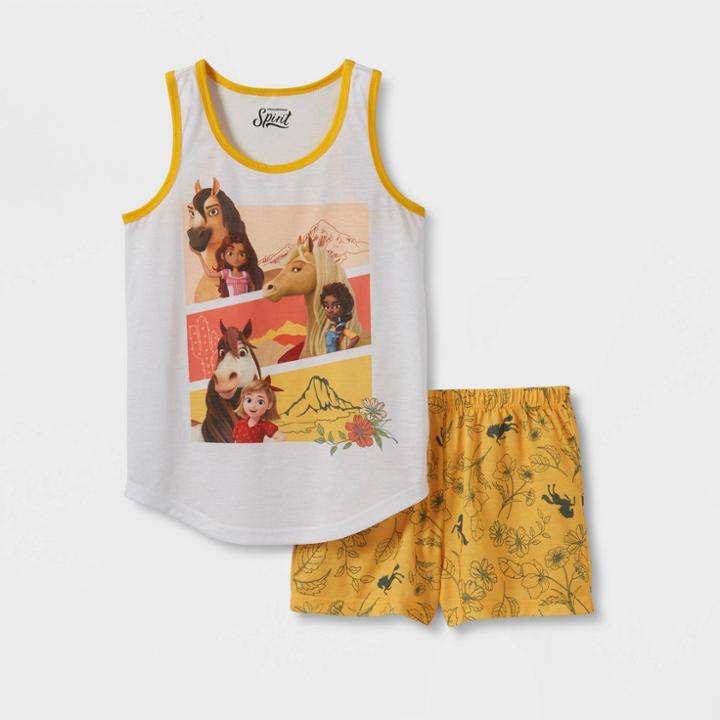 Girls' Spirit Riding Free 2pc Pajama Set - Yellow