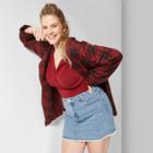 Women's Plus Size Studded Denim Mini Skirt - Wild Fable Light Wash