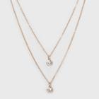 Target Round Stone Short Necklace - A New Day Rose Gold
