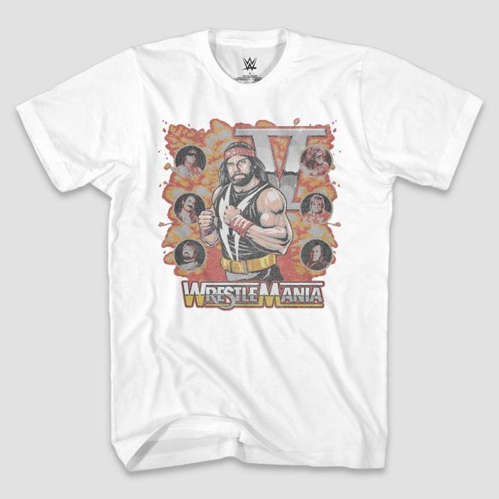 Men's Wwe Wrestlemania Short Sleeve Graphic T-shirt - Black