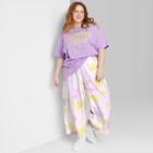 Women's Plus Size Ascot + Hart California And Texas Short Sleeve Graphic Boyfriend T-shirt - Purple
