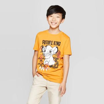 Boys' The Lion King Simba Future King Short Sleeve T-shirt - Yellow