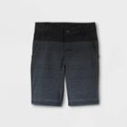 Boys' Ombre Striped Hybrid Swim Shorts - Art Class Black