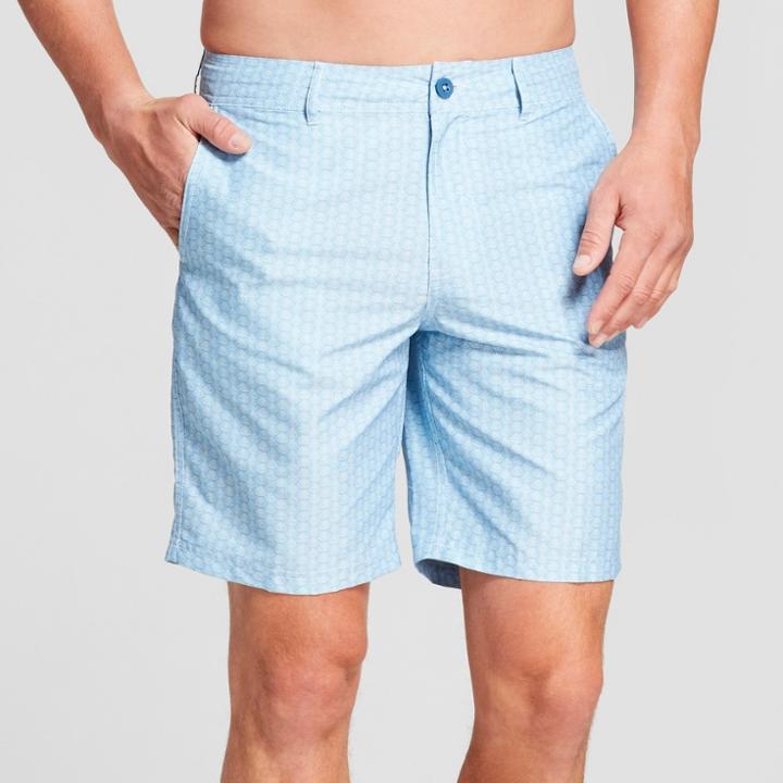 Men's 9 Microdot Fish Scales Hybrid Swim Shorts - Goodfellow & Co Blue
