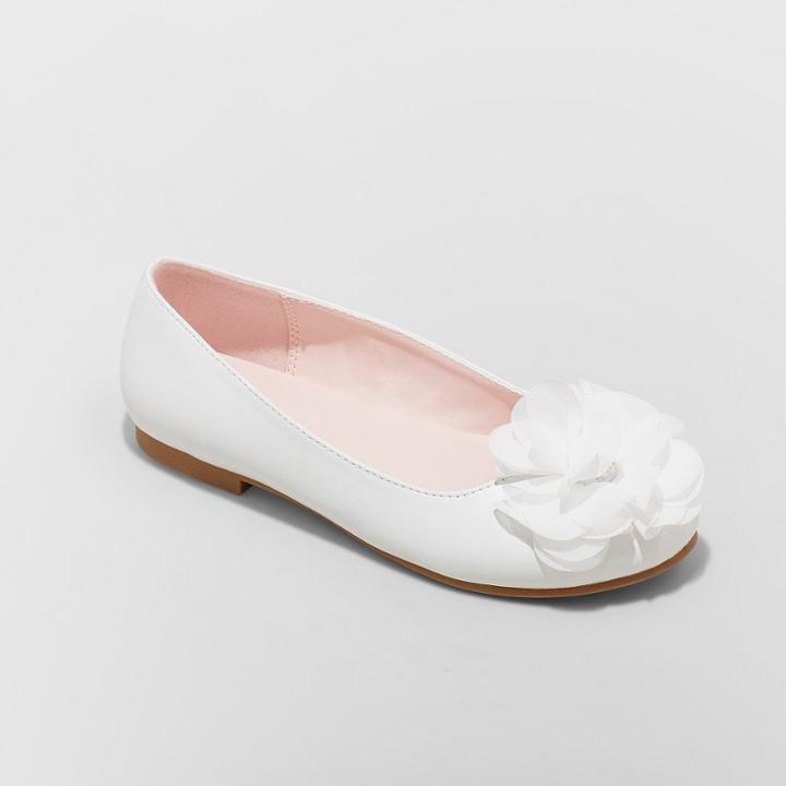 Girls' Flowers By Nina Muriel Dressy Ballet Flats - White