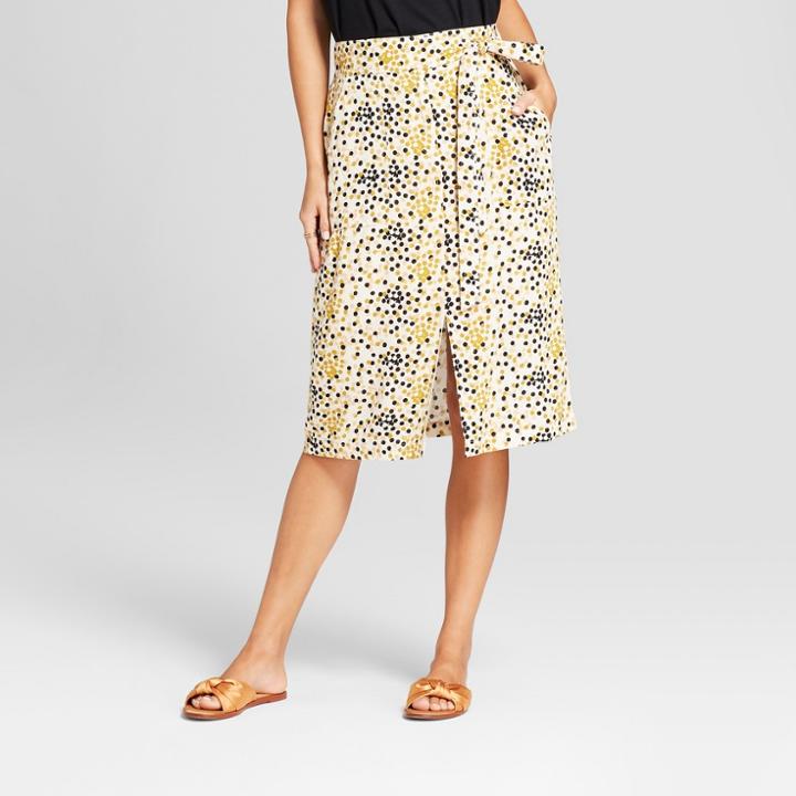 Women's Polka Dot Safari Wrap Skirt - Mossimo Multi-dot