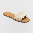 Women's Rosie Woven Slide Sandals - Universal Thread Almond