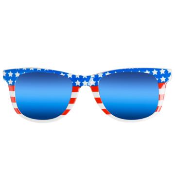 Wemco American Flag Sunglasses - Red White & Blue,