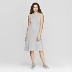 Women's Sleeveless Crew Neck Snit Dress - A New Day Heather Gray