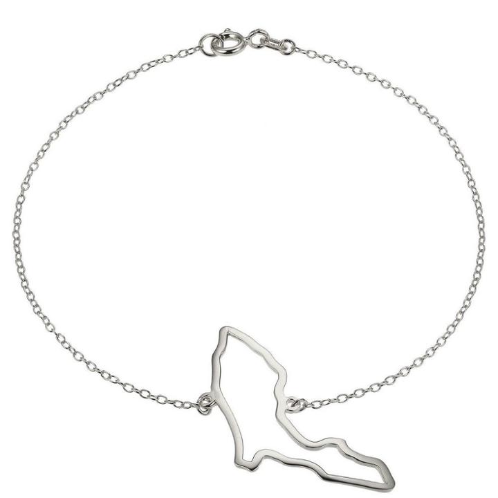 Prime Art & Jewel Sterling Silver Cutout Florida State Bracelet, 7.5, Girl's, Silver/florida