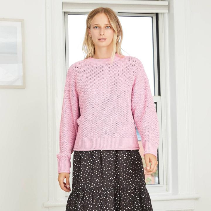 Women's Crewneck Pullover Sweater - Universal Thread Pink