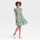 Women's Flutter Short Sleeve Dress - Knox Rose Light Green