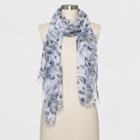 Women's Floral Oblong Scarf - A New Day White