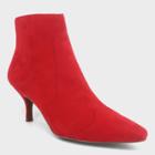 Women's Delilah Heeled Ankle Fashion Boots - Who What Wear Red