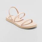 Women's Tommie Triple Strap Sandals - Universal Thread Blush