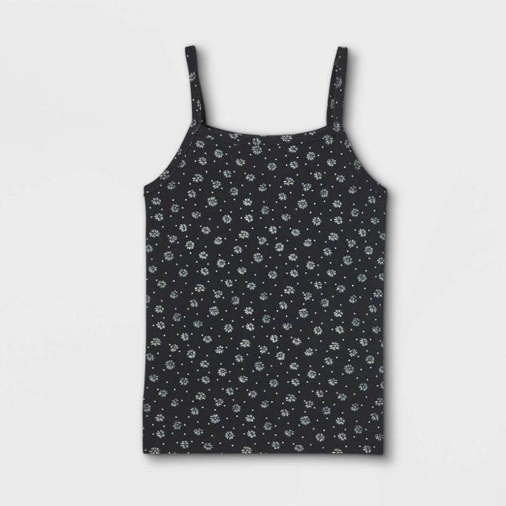 Girls' Square Neck Tank Top - Art Class Black