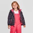 Toddler Girls' Rainbow Print 3-in-1 Jacket - Cat & Jack Black