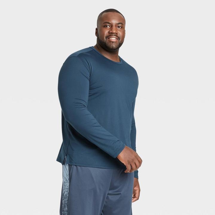 Men's Long Sleeve Performance T-shirt - All In Motion Navy S, Men's, Size: