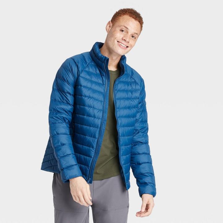 Men's Packable Down Puffer Jacket - All In Motion Navy