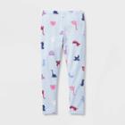 Toddler Girls' Dino Leggings - Cat & Jack Blue