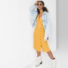 Women's Sleeveless Button Front Midi Dress - Wild Fable Yellow