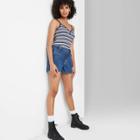 Women's Striped Button Detail Tank Top - Wild Fable Navy/white/coral Xs, Women's, Blue/white/pink