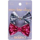 Scünci Scunci Glitter Bow Salon Clips - 2pk,