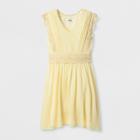 Lots Of Love By Speechless Girls' Knee Length Sleeveless V-neck Lace Dress - Yellow