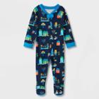 Baby Hanukkah Lions Print Matching Family Footed Pajama - Wondershop Navy