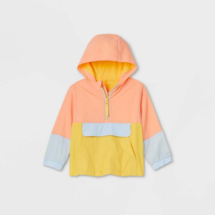 Toddler Colorblock Anorak Jacket - Cat & Jack Orange