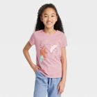 Girls' Short Sleeve Graphic T-shirt - Cat & Jack Rosy Pink