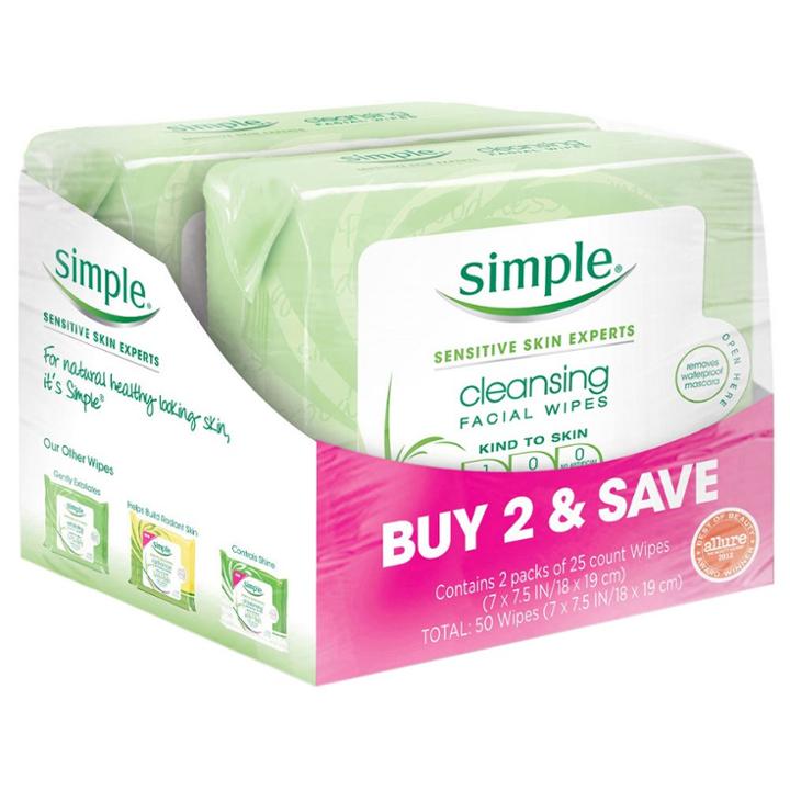 Target Unscented Simple Cleansing Facial Wipes Kind To