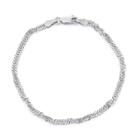 Tiara Disco Chain Bracelet In Sterling Silver, Women's, White