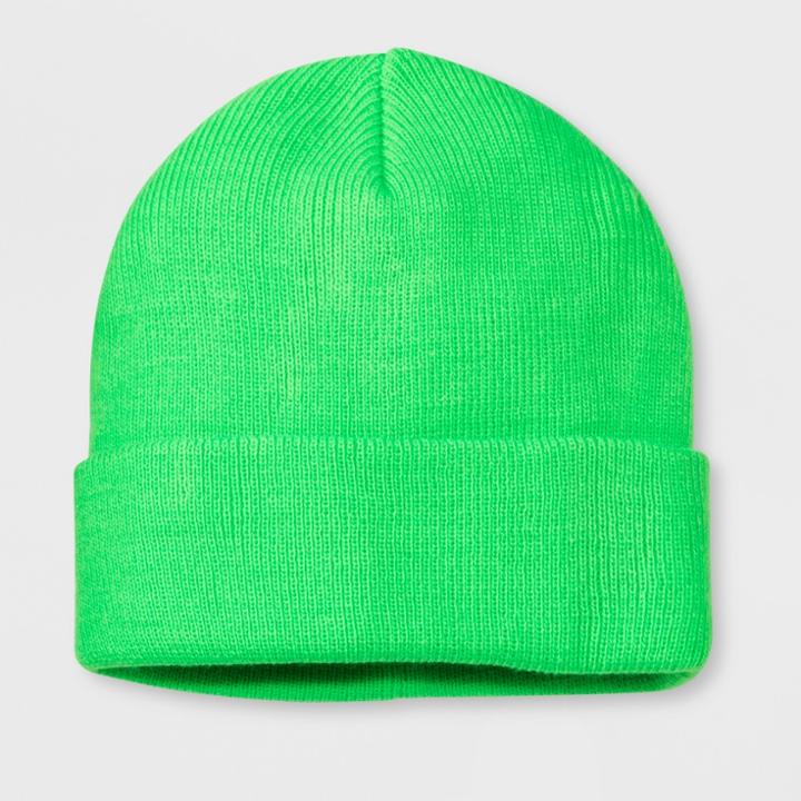 Boys' Solid Cuffed Beanie - Cat & Jack Green