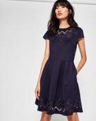 Ted Baker Lace And Mesh Skater Dress