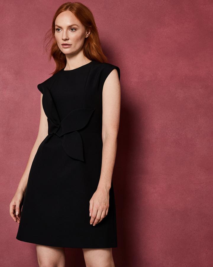 Ted Baker Cap Sleeved Structured Bow Dress