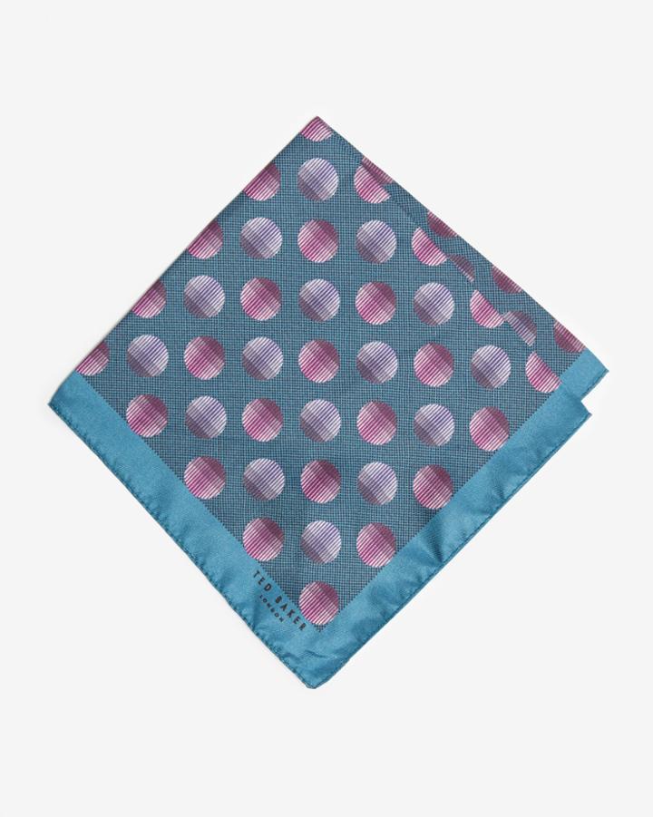 Ted Baker Large Spot Silk Pocket Square