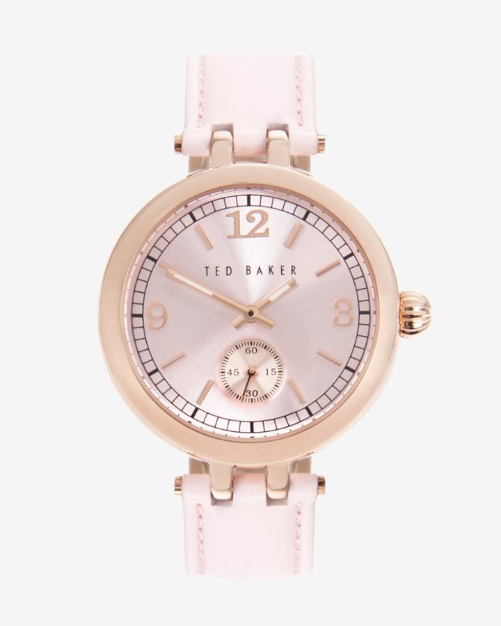 Ted Baker Round Leather Watch