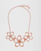 Ted Baker Swarovski Crystal Floral Necklace Clear
