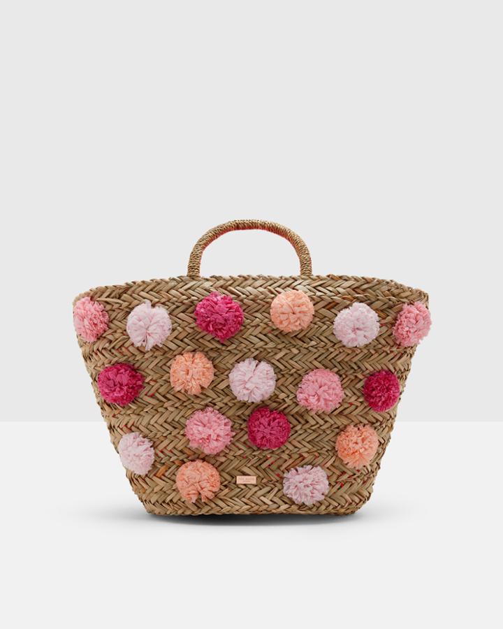 Ted Baker Pom Pom Detail Woven Bag