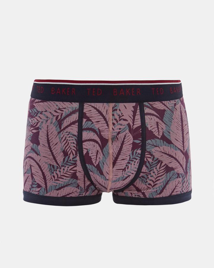 Ted Baker Leaf Print Cotton Boxer Shorts