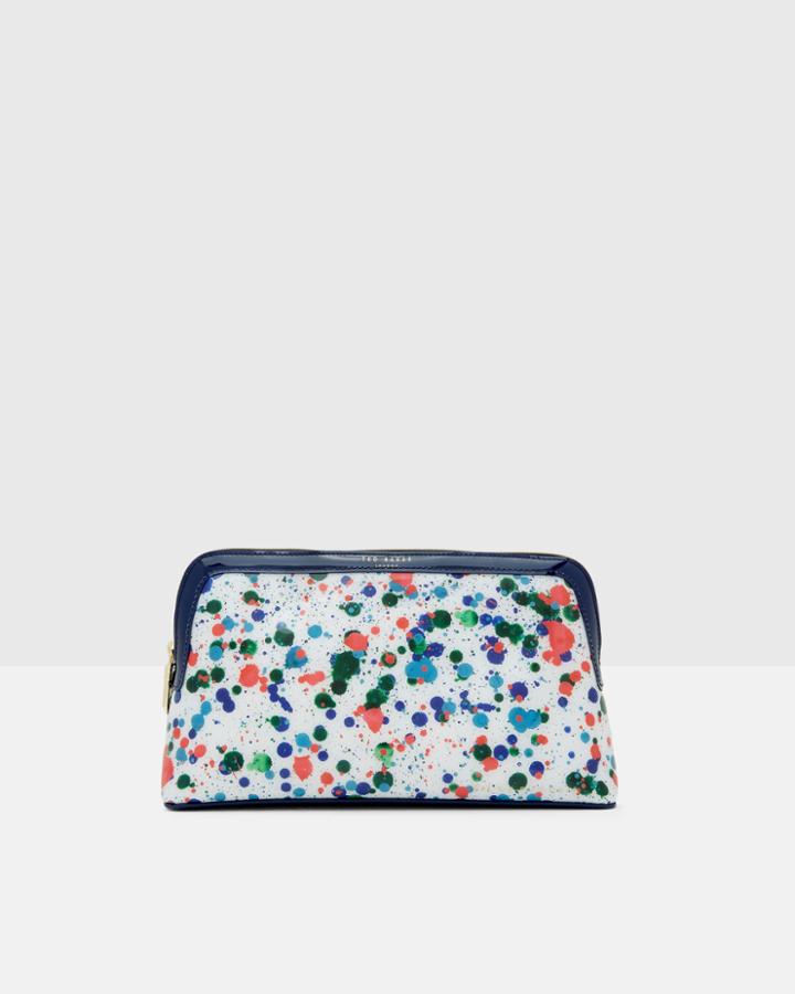 Ted Baker Paint Splash Large Cosmetic Bag Ivory