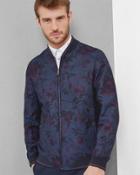 Ted Baker Linen And Cotton-blend Floral Bomber Jacket