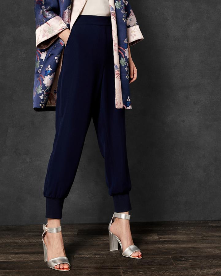Ted Baker Pleat Hem Crepe Joggers