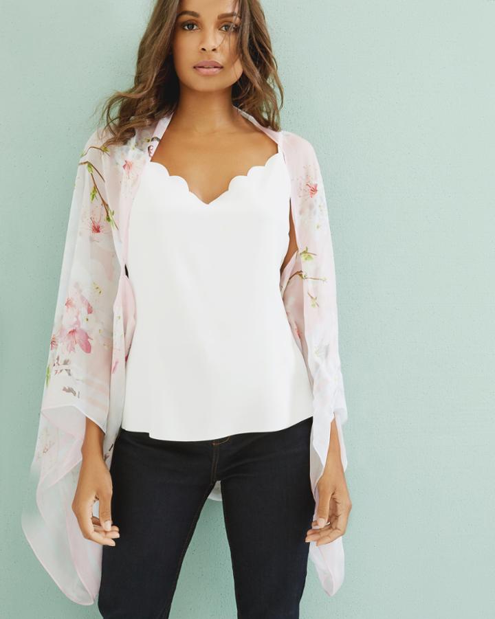 Ted Baker Oriental Bloom Silk Cape