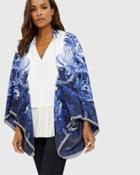 Ted Baker Persian Silk Cape Scarf Navy