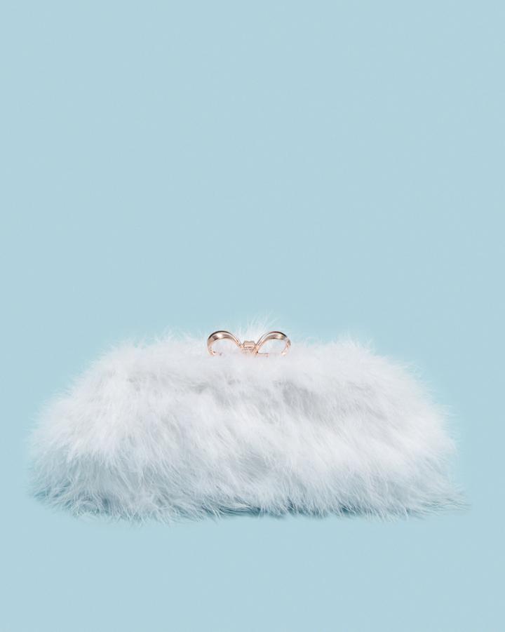 Ted Baker Loop Bow Feather Evening Bag