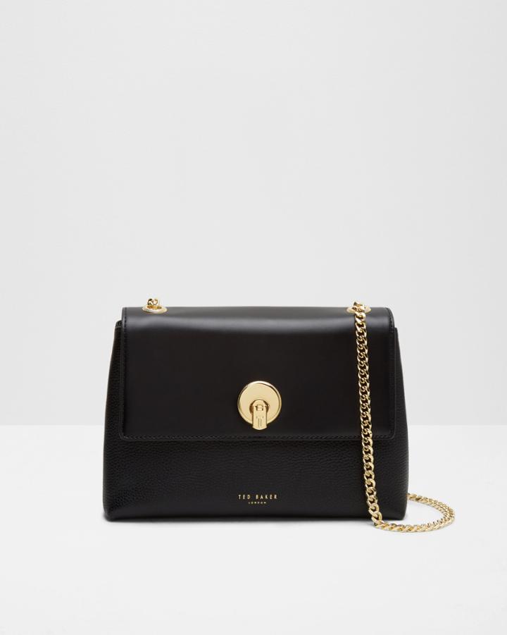 Ted Baker Circle Lock Leather Cross Body Bag