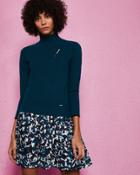 Ted Baker Wool-blend Pleated Skirt Sweater Dress