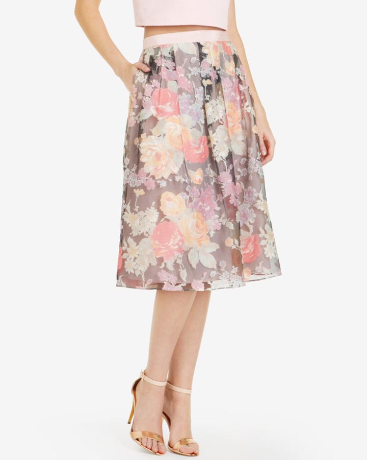 Ted Baker Colorful Burnout Midi Skirt